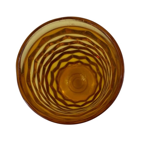 Colony Whitehall Cubist Amber Juice Glass Footed Tumbler - Picture 5 of 12